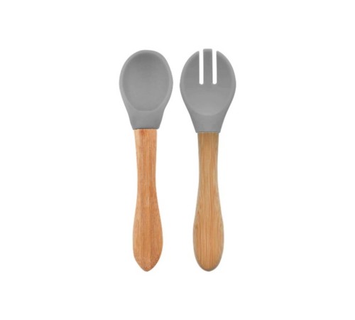 Mama Kaşığı ve Çatal Seti Powder Grey