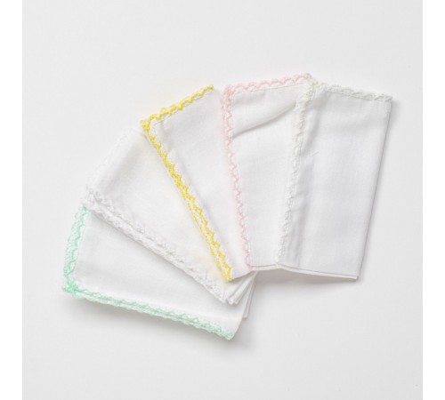 AC24447 Basic 5'Li Bebek Ağız Mendili 25x25 cm Pink