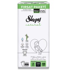 Natural Bebek Bezi Fırsat Paketi 2 Beden 3-6 Kg 48 Adet