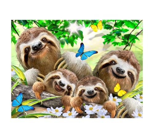 Prime 3D Tembel Hayvan Pelüş ve Selfie 48 Parça Puzzle 15804