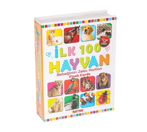 1741 FLASH CARD İLK 100 HAYVANLAR EĞİTİCİ KARTLAR
