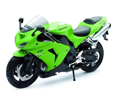 Kawasaki 1/12 Zx-10r 2006 Model Yeşil Motorsiklet