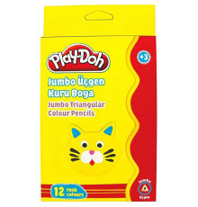 12 Renk Üçgen Kuru Boya