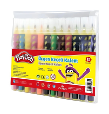 Play-Doh 12 Renk Üçgen Fırça Uçlu Kalem Pp Kutu