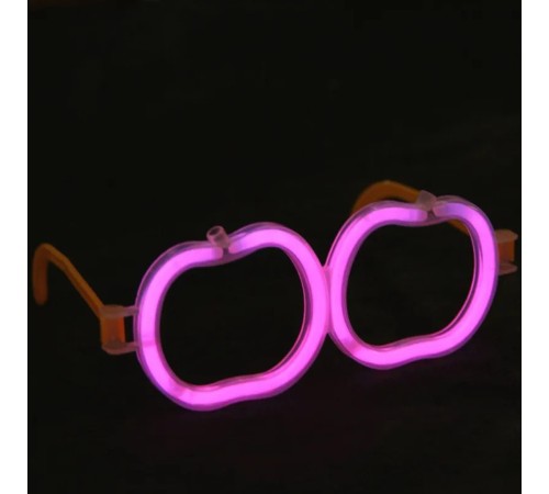 Glow Stick Elma Gözlük - Glow Partisi Gözlüğü - Glow Stick Gözlük 12 Adet
