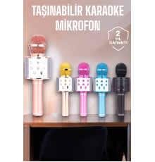 Taşınabilir Bluetooth Karaoke Mikrofon: Hafıza Kart Girişli, Etkileyici Performans