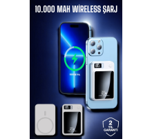 22.5W Magsafe Kablosuz Şarjlı Powerbank Dijital Ekran ve Hızlı Şarj