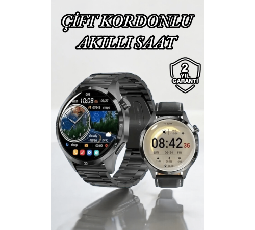Çift Kordonlu Yüksek Çözünürlüklü Akıllı Saat Uyku İzleyici & Spor Modları Çift Kordonlu Yüksek Çözünürlüklü Akıllı Saat Uyku İzleyici & Spor Modları