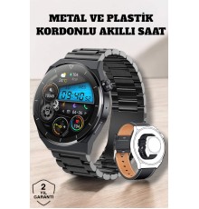 Akıllı Saat Sağlık ve Fitness Takibi Bluetooth Bağlantılı Dokunmatik Ekran