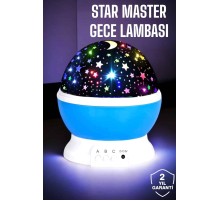 Yıldızlı Gökyüzü Projeksiyon Gece Lambası Hareketli Işık Şovu