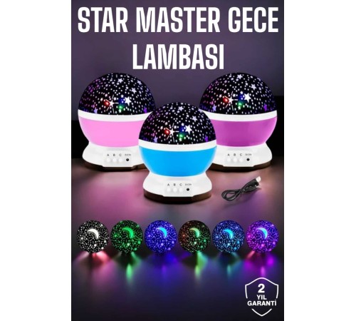 Mavi ve Mor Işıklı Projeksiyon Lambası Mavi ve Mor Işıklı Projeksiyon Lambası