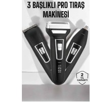 3 Başlıklı Profesyonel Tıraş Makinesi