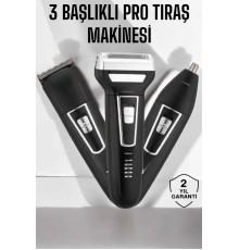 3 Başlıklı Profesyonel Tıraş Makinesi