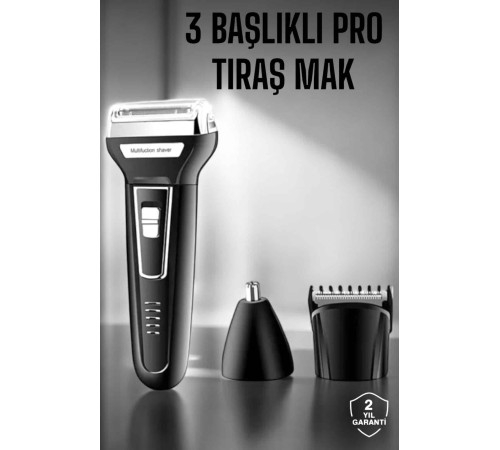 3 Başlıklı Kulak Ve Burun Tıraş Makinesi Erkeklere Özel