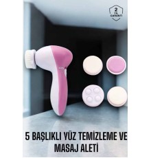 Taşınabilir Yüz Temizleme Cihazı Masaj, Peeling, Temizlik 5 Başlıklı