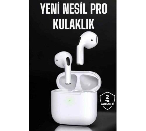 Beyaz Yeni Nesil Pro Bluetooth Kulaklık Yüksek Ses Kaliteli ANC Özelliği