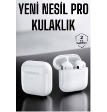 Yeni Nesil Pro Bluetooth Kulaklık Uzun Pil Ömrü Beyaz