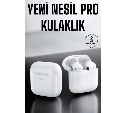 Yeni Nesil Pro Bluetooth Kulaklık Uzun Pil Ömrü Beyaz