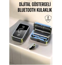 Aynalı Bluetooth Kulaklık Telefon Standlı Dijital Göstergeli
