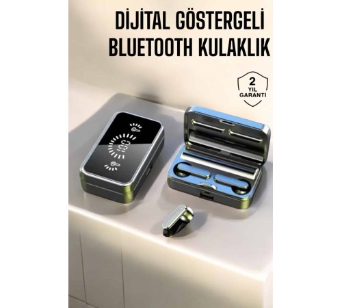 Aynalı Bluetooth Kulaklık Telefon Standlı Dijital Göstergeli