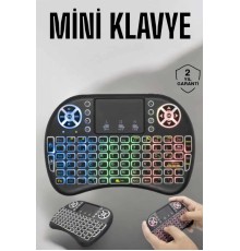 Işıklı Kablosuz Mini Q Klavye Tüm Cihazlara Uyumlu
