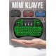 TV Uyumlu Mini Klavye Q Klavye Işıklı Tüm Cihazlara Uyumlu