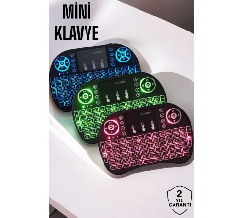 USB Bağlantılı Mini Q Klavye Işıklı Tüm Cihazlara Uyumlu