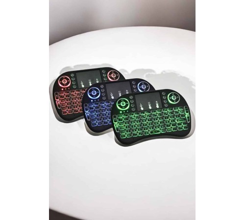 USB Bağlantılı Mini Q Klavye Işıklı Tüm Cihazlara Uyumlu