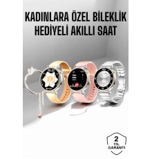 Kadınlara Özel Bileklik Hediyeli Amoled Ekran Akıllı Saat