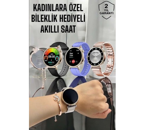 Akıllı Saat Kadınlara Özel Arama Cevaplayan Bluetooth Bağlantılı