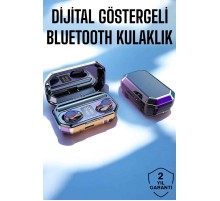 Dijital Göstergeli Bluetooth Bağlantılı Kulaklık Dokunmatik Kontrol