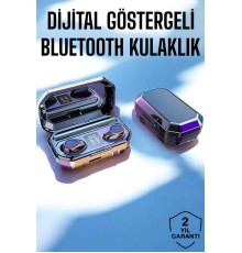 Dijital Göstergeli Bluetooth Bağlantılı Kulaklık Dokunmatik Kontrol