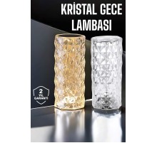 Gece Lambası Kristal Lamba Dokunmatik Şarjlı Hediyelik