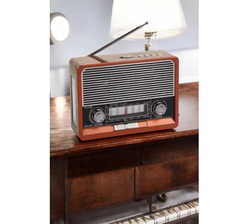 Nostaljik Radyo USB,AUX Ve SD Kart Girişli Bluetooth Bağlantılı