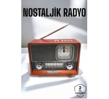 Nostaljik Görünümlü USB Girişli Bluetooth Bağlantılı Radyo