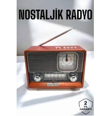 Nostaljik Görünümlü USB Girişli Bluetooth Bağlantılı Radyo