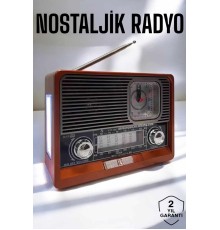 Nostaljik Radyo USB,AUX Ve SD Kart Girişli Bluetooth Bağlantılı