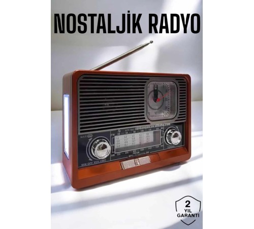 Nostaljik Radyo USB,AUX Ve SD Kart Girişli Bluetooth Bağlantılı