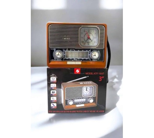 Ahşap Görünümlü Retro Bluetooth Radyo USB,AUX Ve SD Kart Girişli