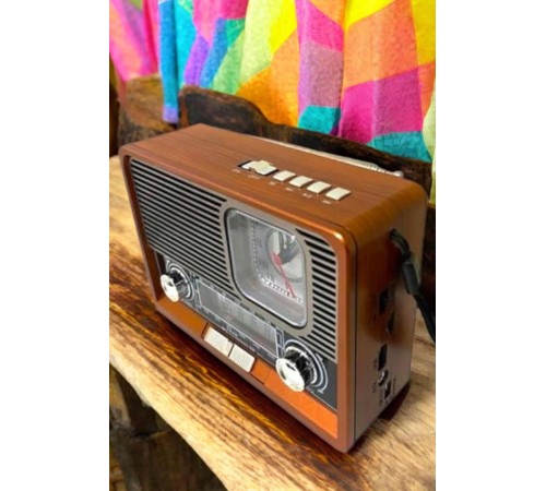 Ahşap Görünümlü Retro Bluetooth Radyo USB,AUX Ve SD Kart Girişli