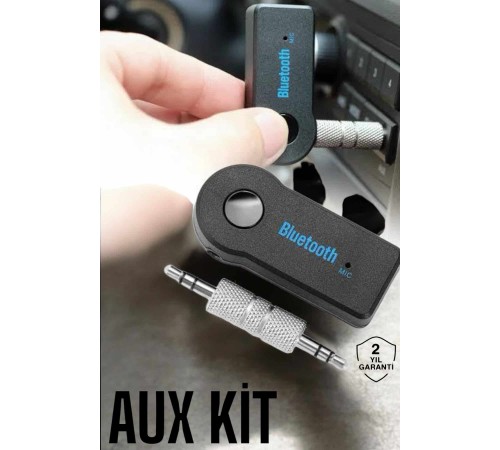 Kablosuz Bluetooth Aux Araç Kiti Siyah Hafıza Kartlı Kablosuz Bluetooth Aux Araç Kiti Siyah Hafıza Kartlı