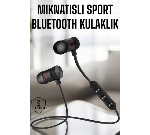 Kablosuz Sport Mıknatıslı Mikrofonlu Kulak İçi Kulaklık