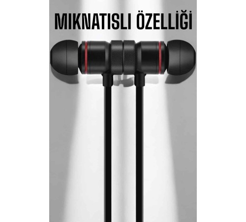 Kablolu Mıknatıslı Sport Kulaklık Bluetooth Bağlantılı
