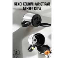 Yazılı Mug Kupa Karıştırıcı Özelliği Ve Paslanmaz Çelik