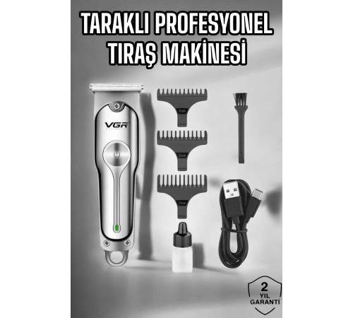 Tıraş Makinesi Paslanmaz Çelik Taraklı Güçlü Motor