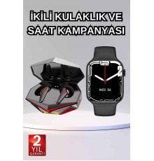 İkili Set Dev Kampanya Ucuz Kulaklık Ucuz Akıllı Saat Gürültü Önleyici Uzun Pil Ömrü