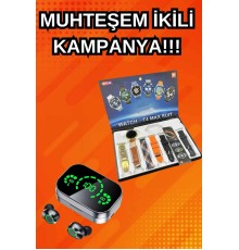 Yeni Model Akıllı Saat ve Ucuz Kaliteli Bluetooth Kulaklık Amoled Ekran Aynalı