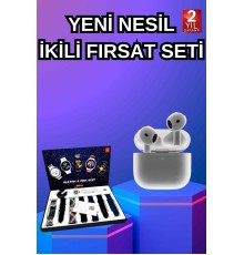 3.Nesil TWS Bluetooth Kulaklık Bluetooth Bağlantılı Akıllı Saat Amoled Ekran Plastik Hasır Kordon