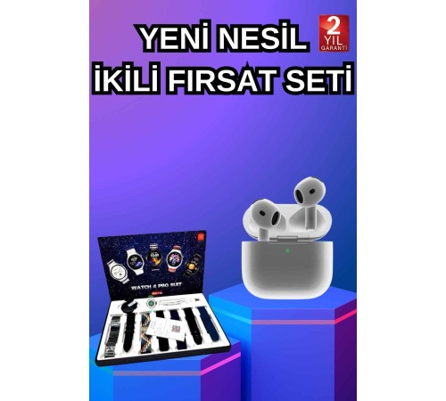 3.Nesil TWS Bluetooth Kulaklık Bluetooth Bağlantılı Akıllı Saat Amoled Ekran Plastik Hasır Kordon