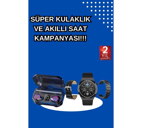 Yeni Nesil Kampanyası Bluetooth Bağlantılı Akıllı Saat ve Kablosuz Kulaklık Dijital Göstergeli Yeni Nesil Kampanyası Bluetooth Bağlantılı Akıllı Saat ve Kablosuz Kulaklık Dijital Göstergeli